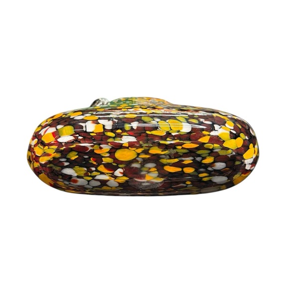 Block Crystal Mouth Blown Purse Handbag 10" Polished Art Glass Murano Style - Picture 4 of 7